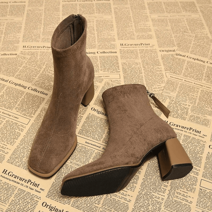 Bellora Suede Women's Boot - Modern Square Toe Style - Heston Manor