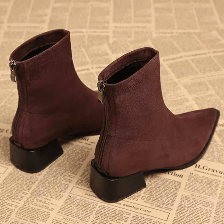 Savaro Suede Pointed-Toe Boot - Heston Manor