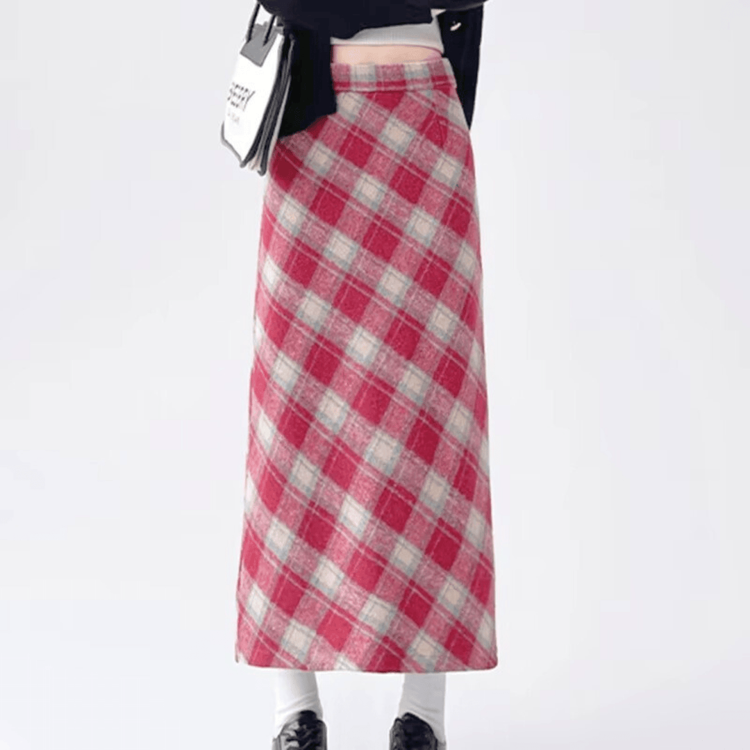 Elliott Cambridge Wool Skirt - Timeless Plaid Midi - Heston Manor
