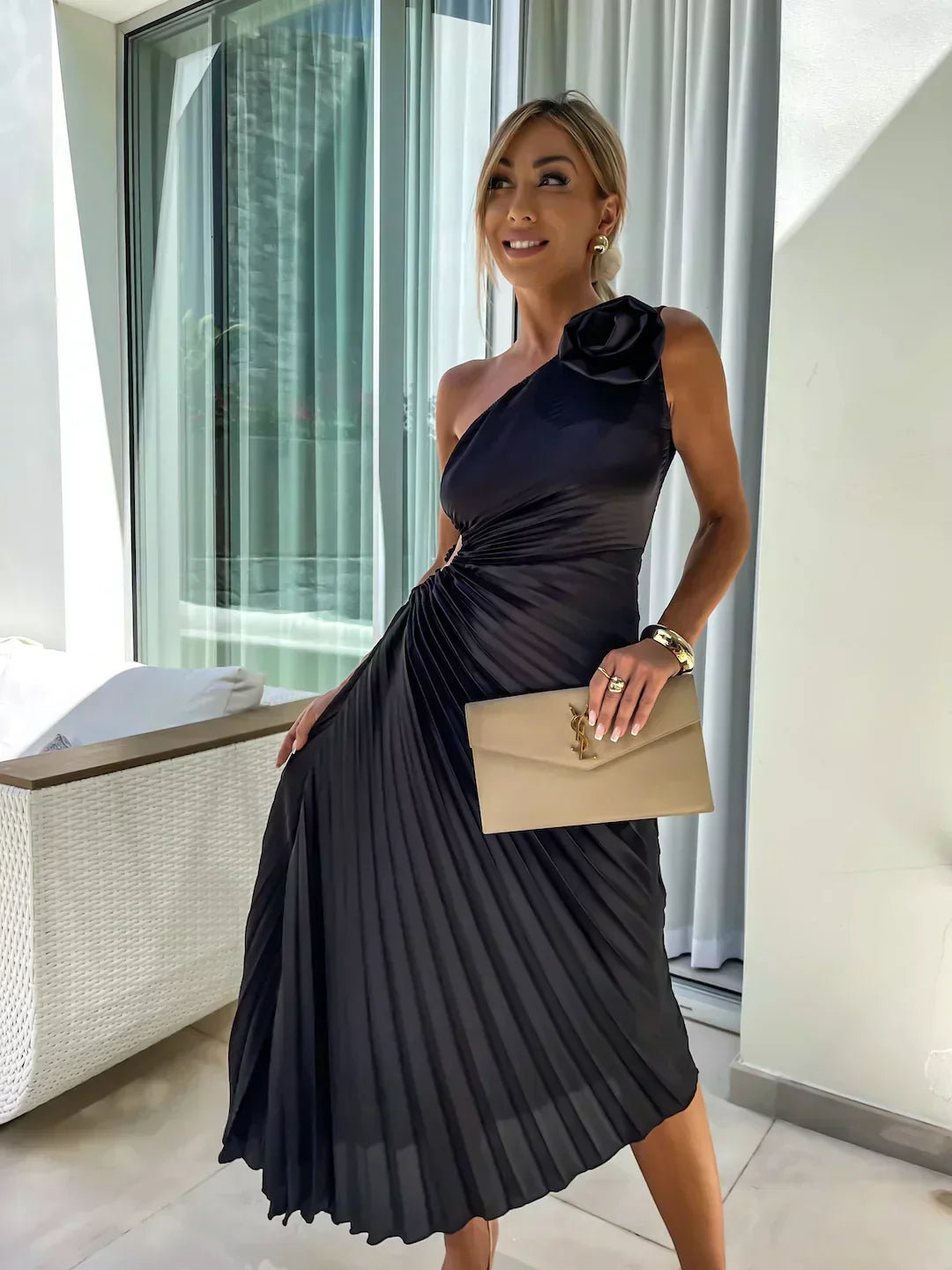 Floral Dress Womens - Flowy Cocktail Eveningwear Charisse - Heston Manor