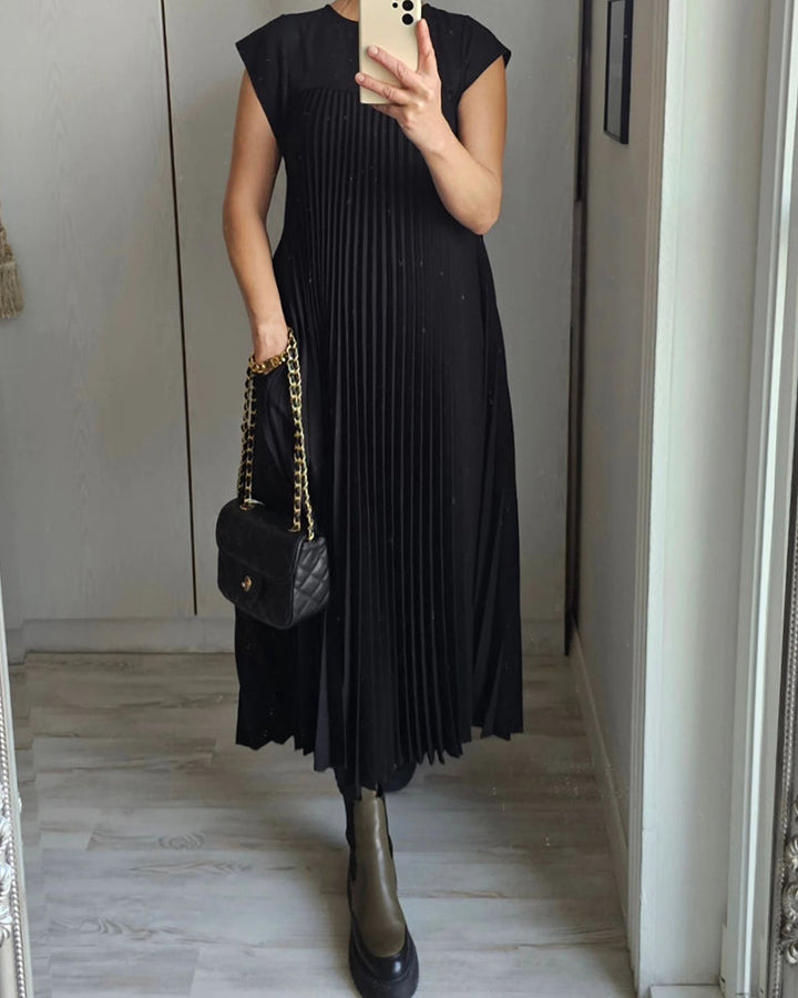 Maxi Dress Womens - Flowy Pleated Cocktail Gown Fernalyn - Heston Manor