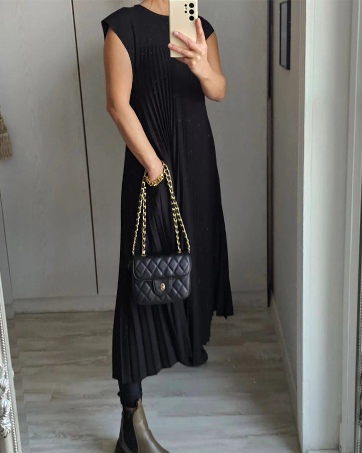 Maxi Dress Womens - Flowy Pleated Cocktail Gown Fernalyn - Heston Manor