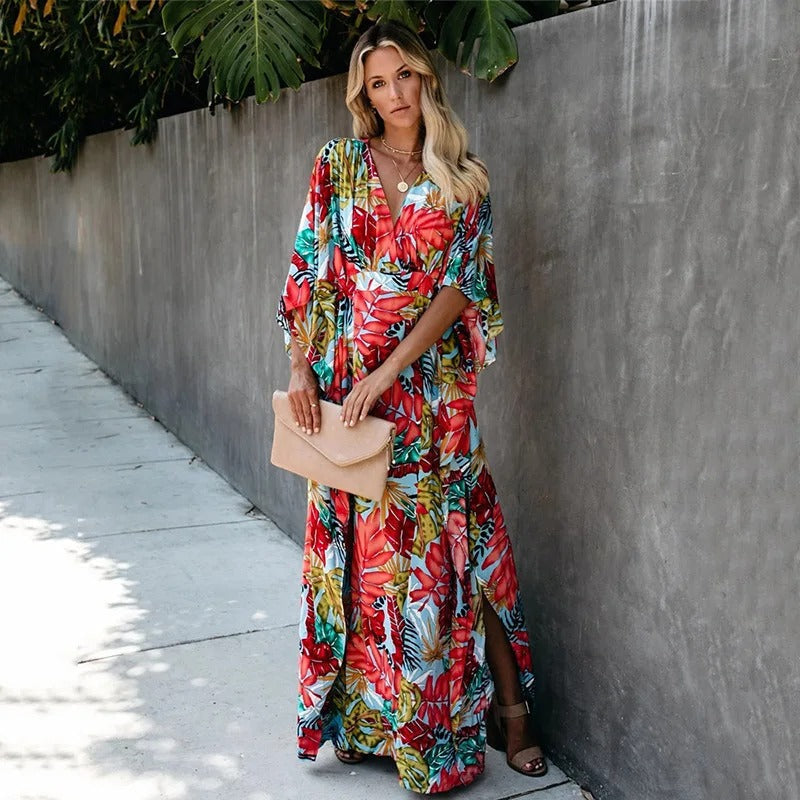 Kimono-Style Dress Womens - Boho Flowy Beach Cover-Up Verantis - Heston Manor