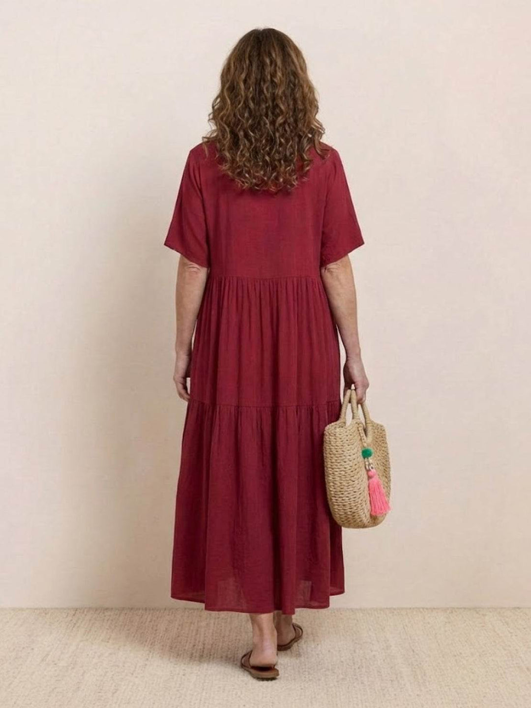 V-Neck Maxi Dress Womens - Tiered Bohemian Summer SiennaX - Heston Manor