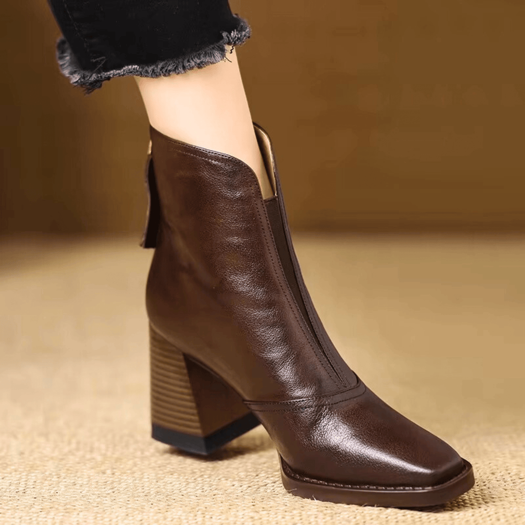 Ovelle Sculpted Block Heel Women's Boot - Heston Manor