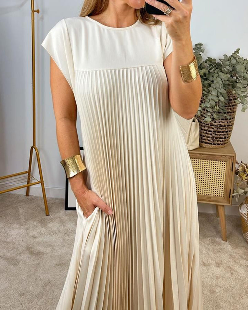Maxi Dress Womens - Flowy Pleated Cocktail Gown Fernalyn - Heston Manor