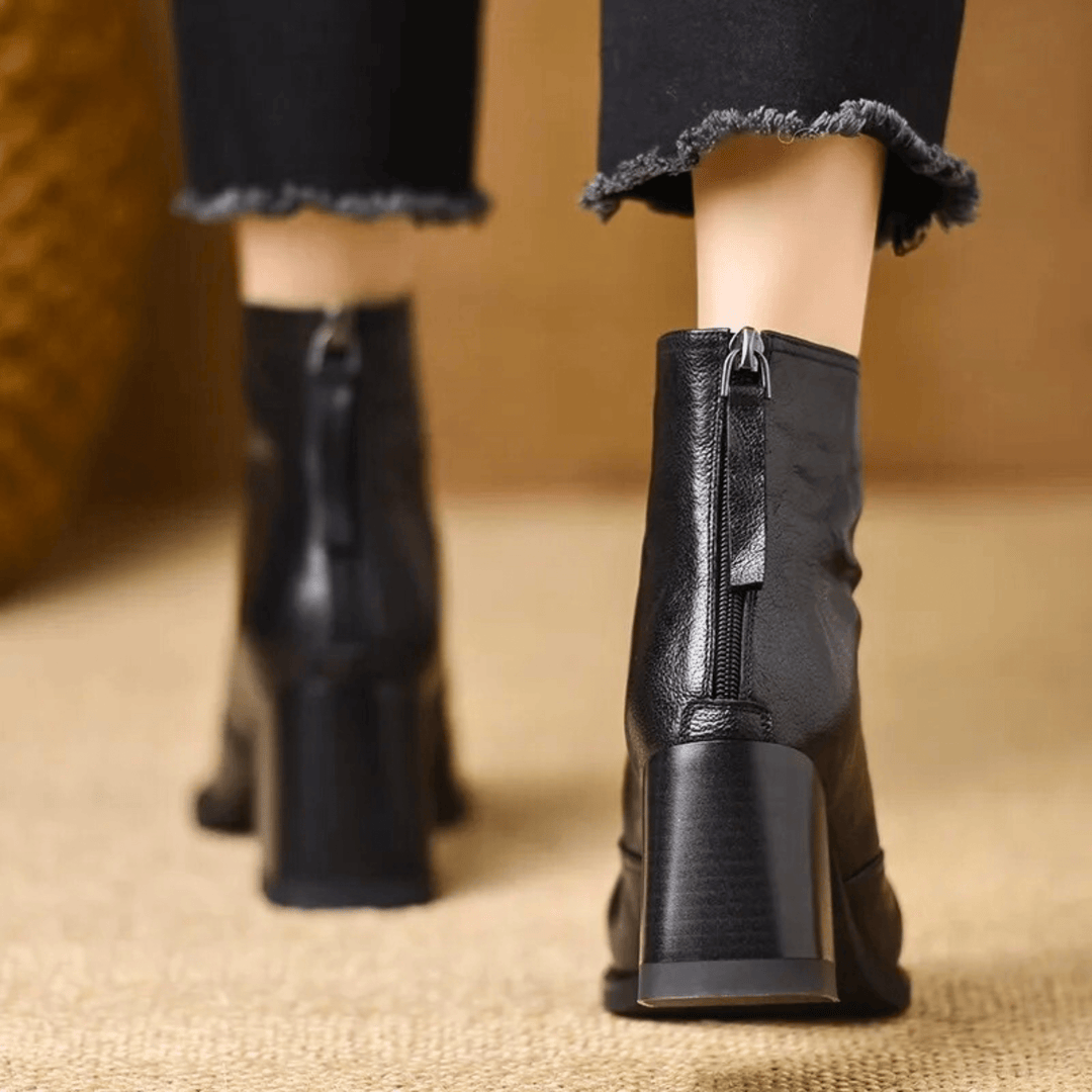Ovelle Sculpted Block Heel Women's Boot - Heston Manor