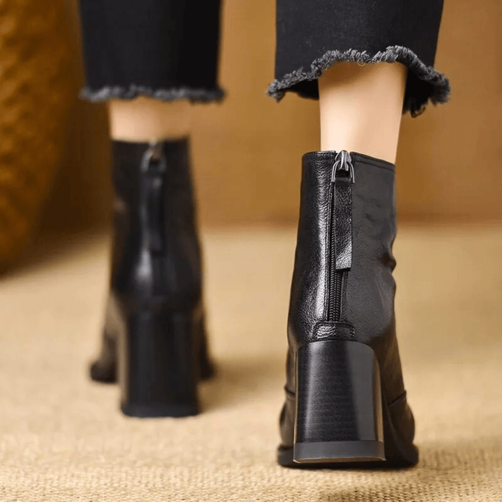Ovelle Sculpted Block Heel Women's Boot - Heston Manor