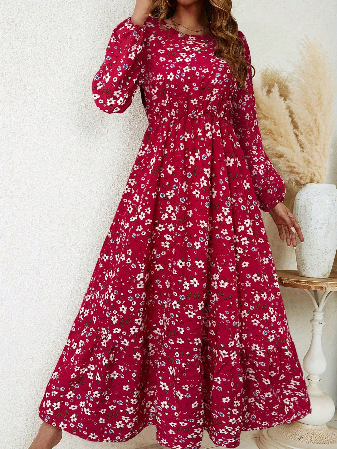 Floral Maxi Dress Womens - Smocked Waist Garden Print Gloriana - Heston Manor