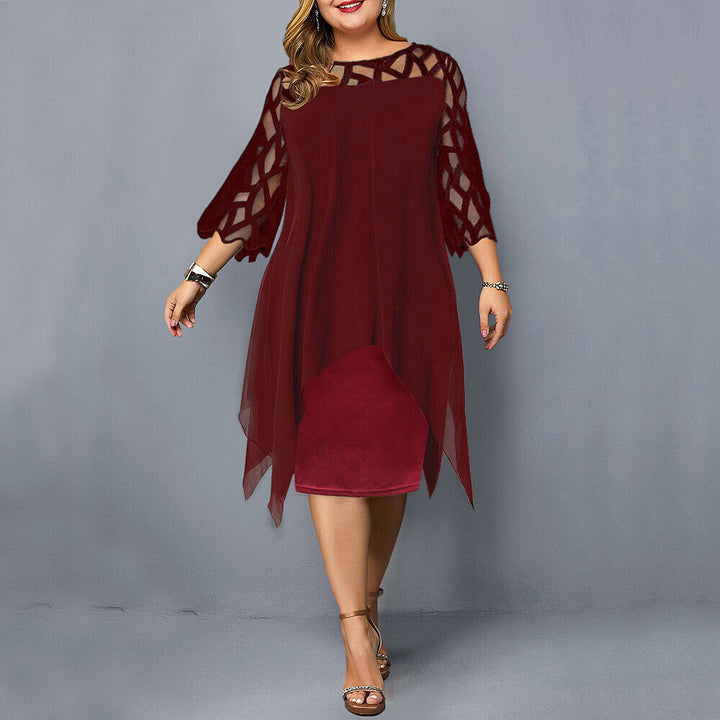 Midi Dress Womens - Flowy Draped Plus Size Wear StellaBliss - Heston Manor