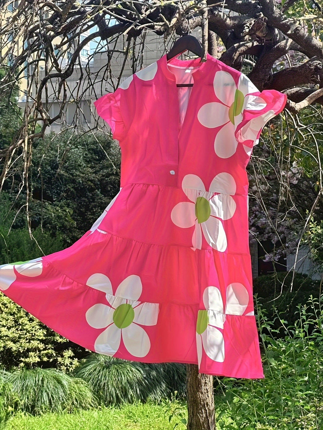 Floral Dress Womens - Tummy Control Autumn Elegance Pliora - Heston Manor