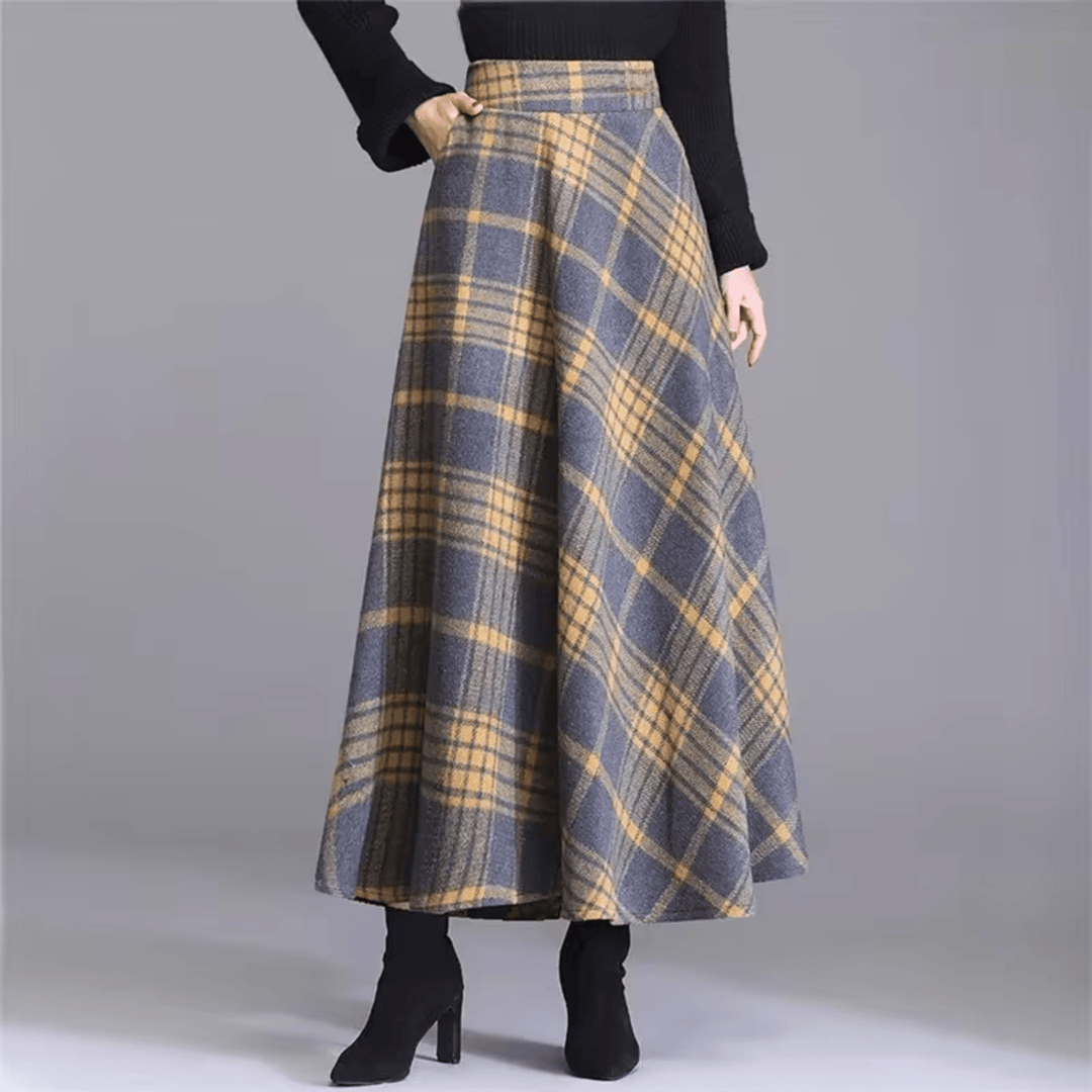 Aurelle Tartan Plaid Skirt - Rich Heritage Wool - Heston Manor