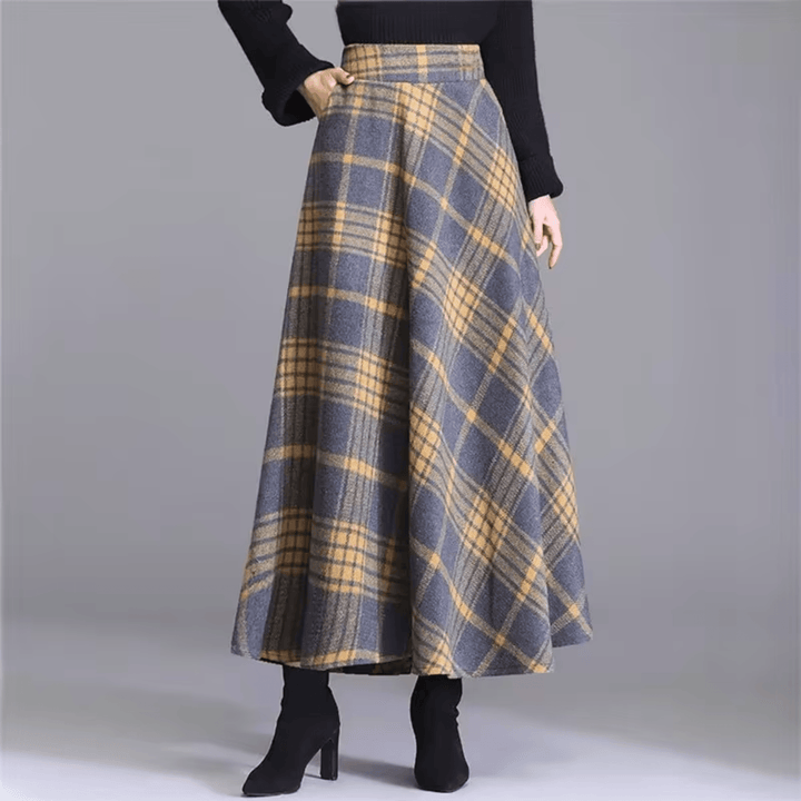 Aurelle Tartan Plaid Skirt - Rich Heritage Wool - Heston Manor