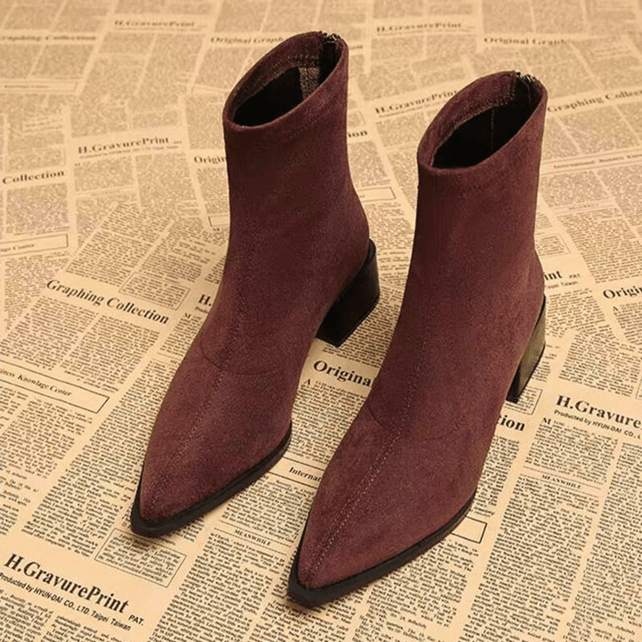 Savaro Suede Pointed-Toe Boot - Heston Manor