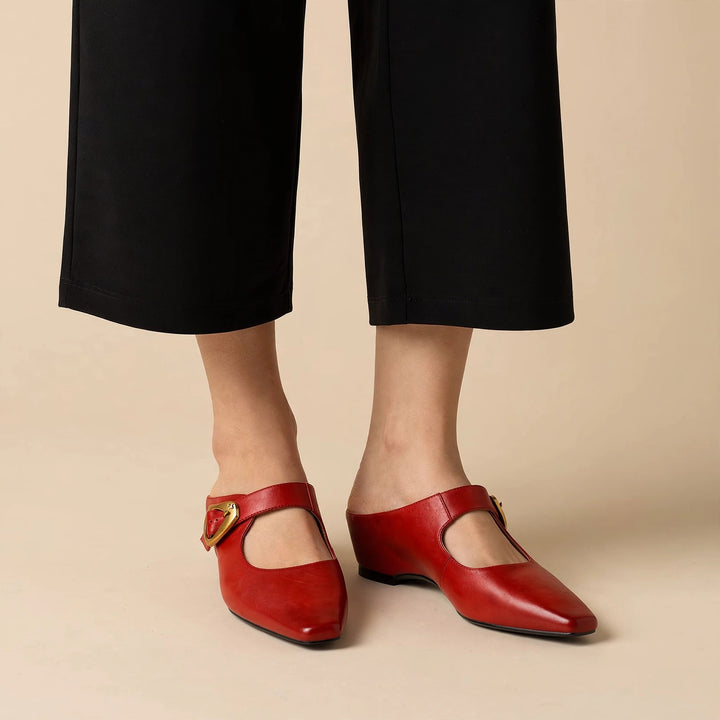 Belza Genuine Leather Mary Jane Mules