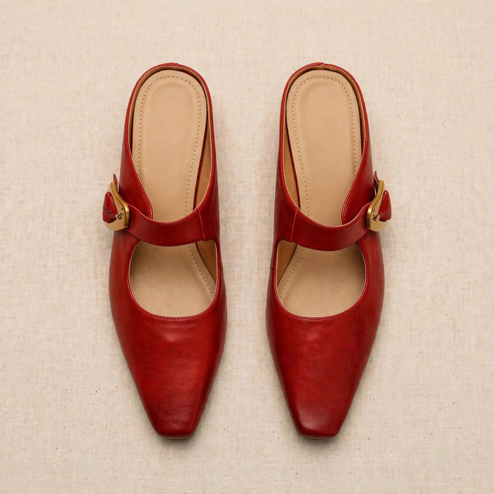 Belza Genuine Leather Mary Jane Mules