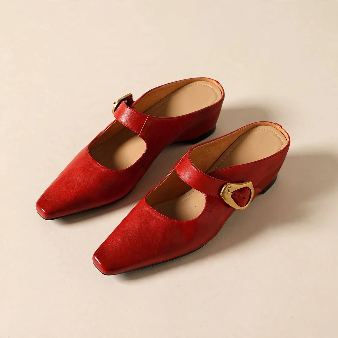 Belza Genuine Leather Mary Jane Mules