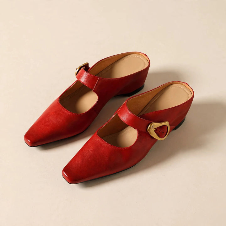 Belza Genuine Leather Mary Jane Mules